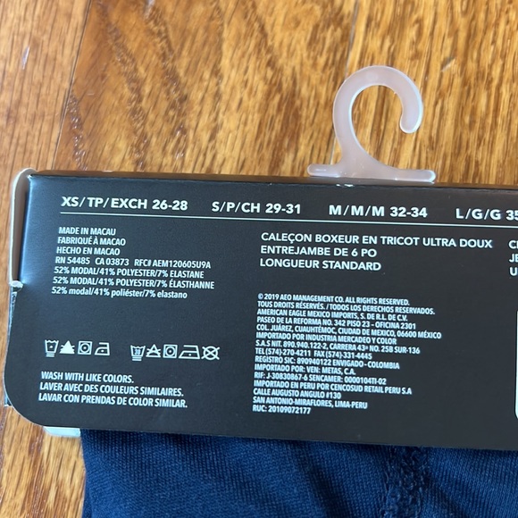 NWT American Eagle Ultra Soft Boxer Brief 6” Inseam Regular Length Navy - Picture 7 of 7